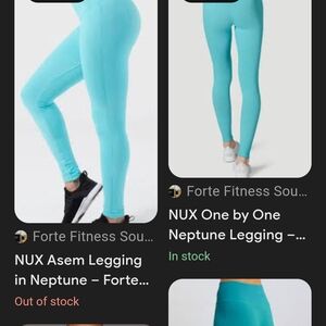 NUX Neptune Leggings in Bright Turquoise